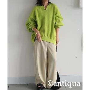 セットアップ コーデセット  ワッフルトップス×ラップパンツ レディース