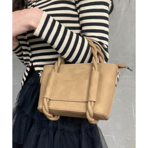 ショルダーバッグ バッグ ねじねじハンドル スクエアバッグ ミニバッグ 2way ハンドバッグ ショ...