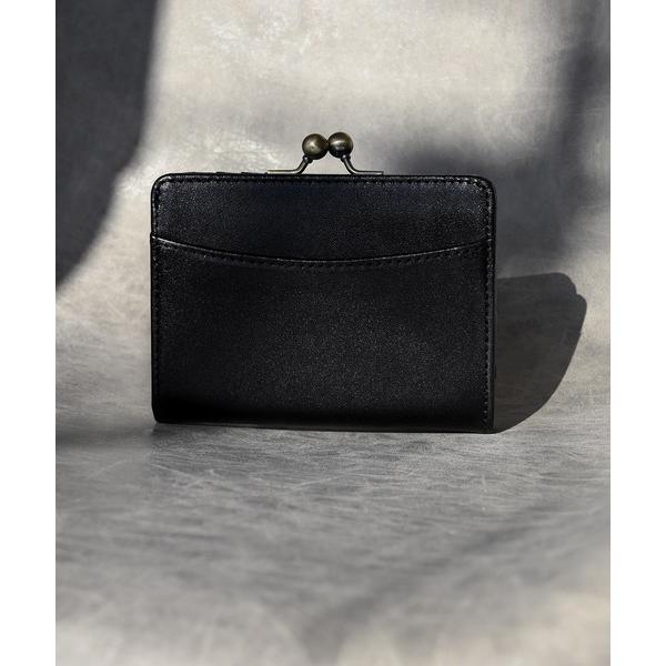 財布 レザー×ガマグチ ミドルウォレット leather purse レディース メンズ