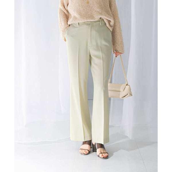 パンツ 防シワセミフレアパンツ レディース