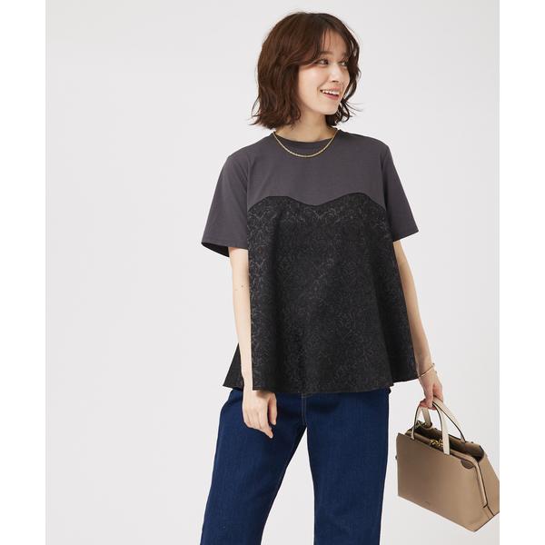 tシャツ ジャガードコンビプルオーバー レディース