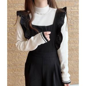 Feroux（フェルゥ） サロペット オーバーオール 「洗える」フリル