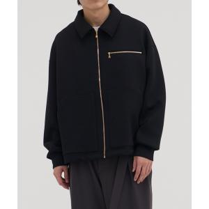 CULLNI ブルゾン アウター Faux Leather Layerd Collar Zip Up