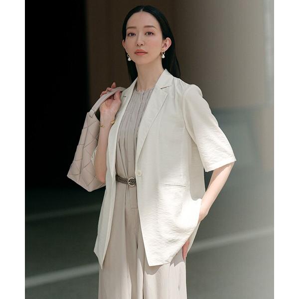 ジャケット テーラードジャケット 「Oggi6月号掲載/速乾性/接触冷感」シアータンブラー ハーフス...