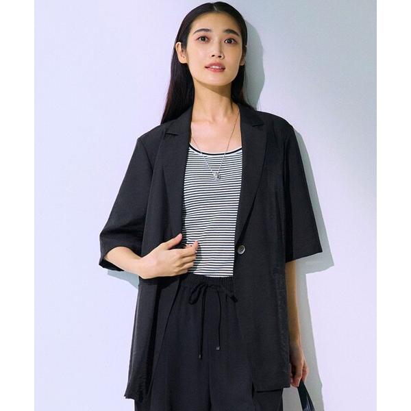 ジャケット テーラードジャケット 「Oggi6月号掲載/速乾性/接触冷感」シアータンブラー ハーフス...