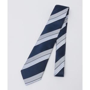 【極美品】TOMORROWLAND ネクタイ ストライプ ダークグレー ネイビー TOMORROWLAND ネイビー ストライプ ネクタイ 極美品】TOMORROWLAND