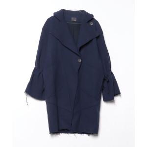 「FENDI」 チェスターコート 40 ネイビー レディース