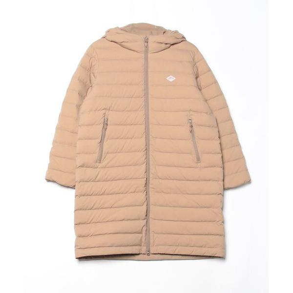 「DANTON」 ワンポイントダウンコート S ベージュ レディース