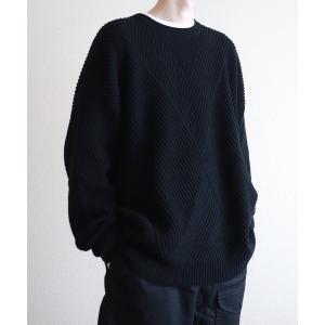 「y/m by kitsune」 長袖ニット MEDIUM ブラック メンズ