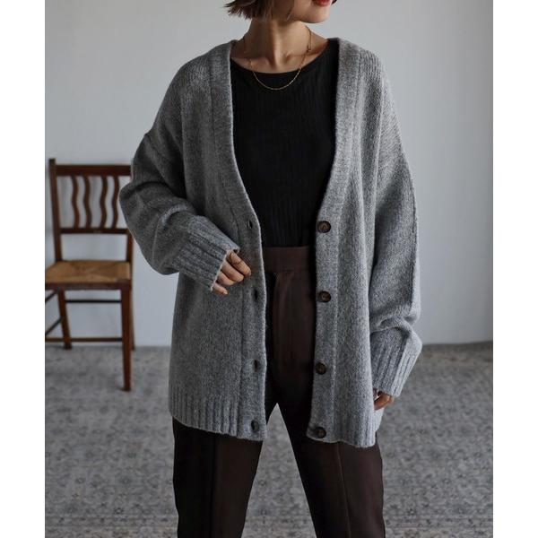 「Bonjour Sagan」 ニットカーディガン FREE グレー レディース