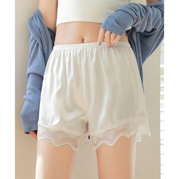 インナーシャツ 肌着 サテンレースペチパンツペチコート レディース