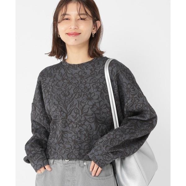 tシャツ フラワージャガードプルオーバー レディース