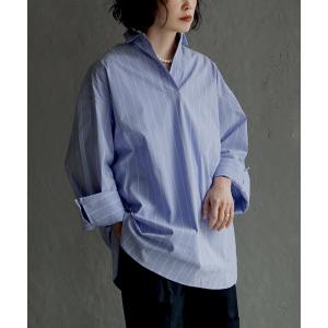 ブラウス シャツ スキッパーチュニックシャツ レ...の商品画像