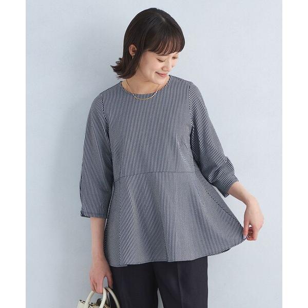 tシャツ サッカー ペプラム プルオーバー カットソー レディース