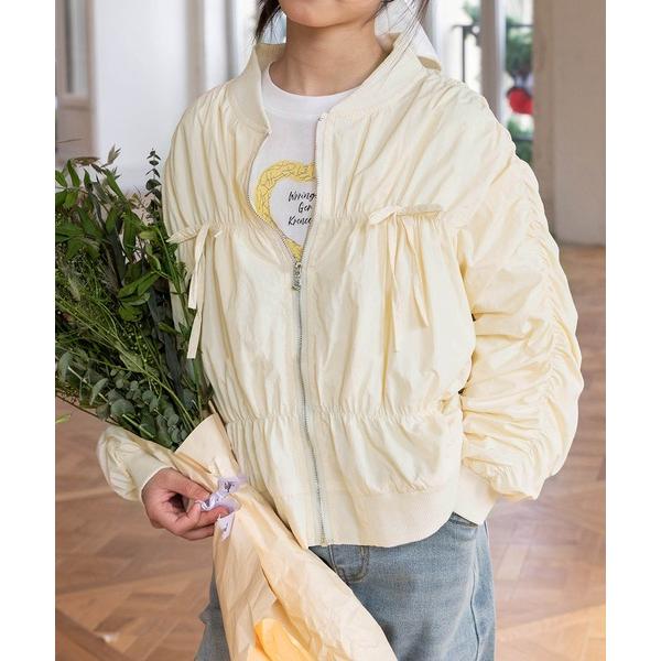 ミリタリージャケット モッズコート 「aimoha-KIDS-」ギャザーボンバージャケット キッズ ...