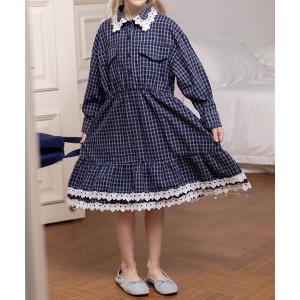 ファミリア（Familiar） 半袖 ワンピース 140 青紫 鹿の子 フレンチ