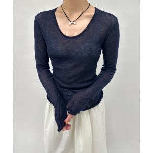 「EDIT. FOR LULU」 長袖ニット FREE ネイビー レディース