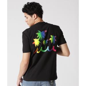 tシャツ muta MARINE/ムータ マリン/別注レインボーパームツリーTシャツ メンズ レディース