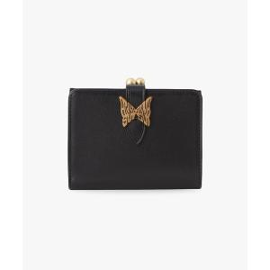 財布 バタフライロゴ 口金二つ折り財布 レディース