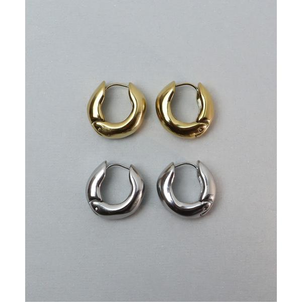 ピアス 金属アレルギー対応「ieLS」ステンレス ボリュームフープピアス レディース メンズ