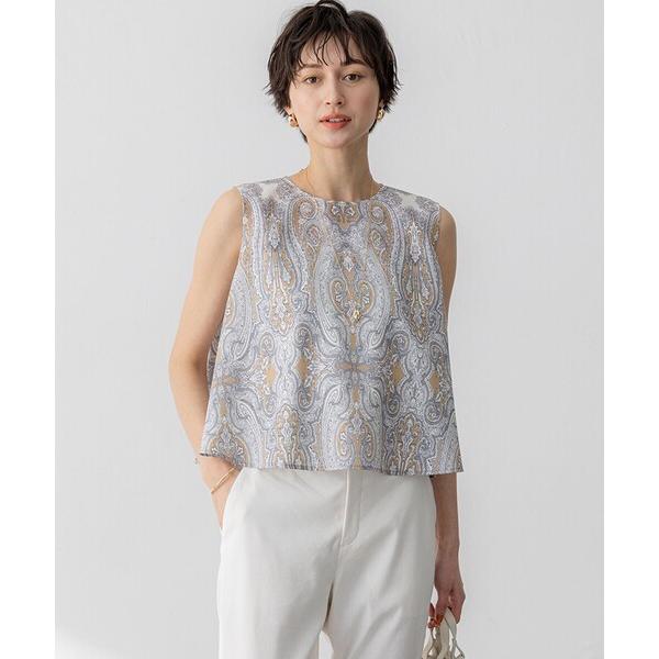 ブラウス シャツ 「洗える」Ratti ドローイング ペイズリー プリント ブラウス レディース