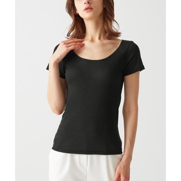 インナーシャツ 肌着 アセドロン 汗取り付き2分袖インナー ベタつき瞬時にどこへやら レディース