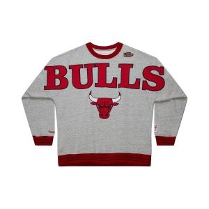 トレーナー スウェット Mitchell ＆ Ness NBA FULL FIELD SATIN FLEECE CREW VINTAGE LOGO（ミ