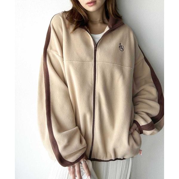 「Java」 ジップアップブルゾン X-LARGE ブラウン レディース