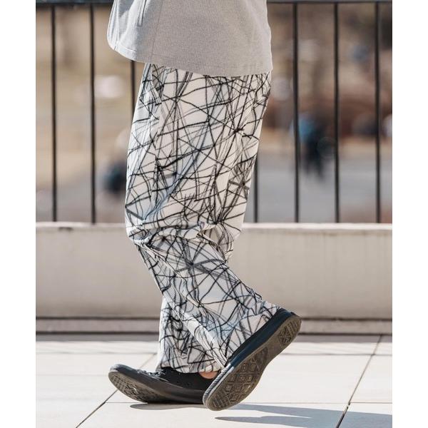パンツ mp13374-Radiation Pattern Wide Straight Pants ...