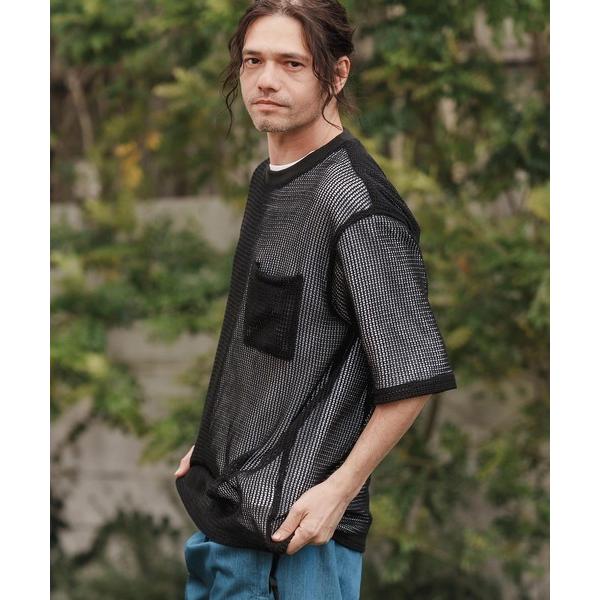 tシャツ mt9552-ドライニットミニ布帛メッシュTシャツ メンズ