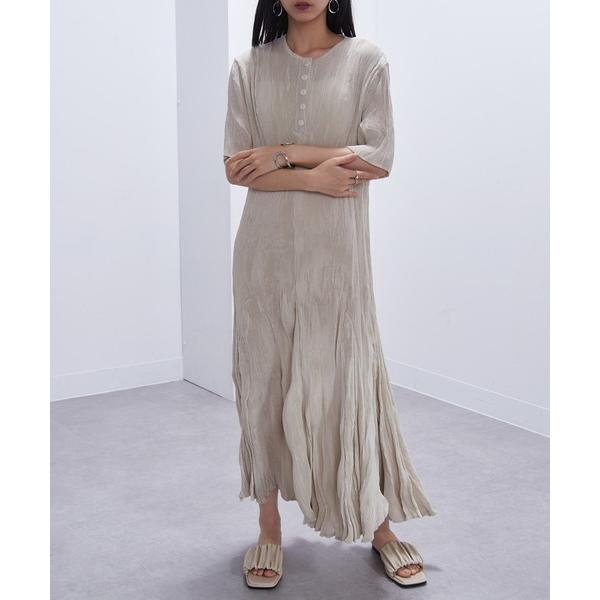 ワンピース 「Gongdid Design」Wavy maxi dress ウェービープリーツ マキ...