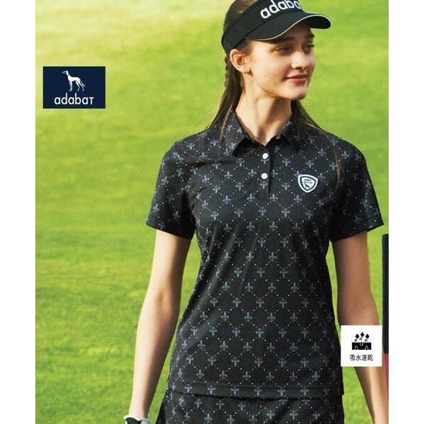 ポロシャツ ポロ 「新レーベル ADABAT NAVY」吸水速乾 フルールドリスポロシャツ レディー...