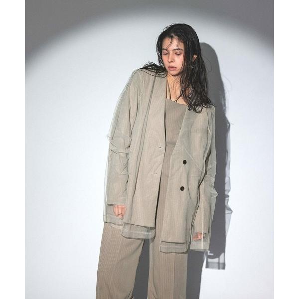 ジャケット ノーカラージャケット レディース