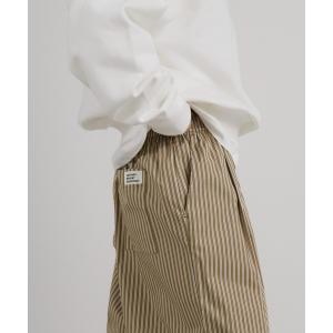 パンツ 「新色追加」ストライプイージーワイドパンツ レディース メンズ