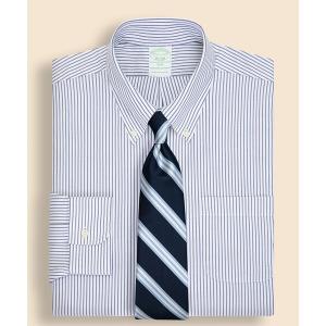 フォーマル シャツ Brooks Brothers Explorer ストレッチコットンブレンド ストライプ ドレスシャツ Slim Fit メンズ