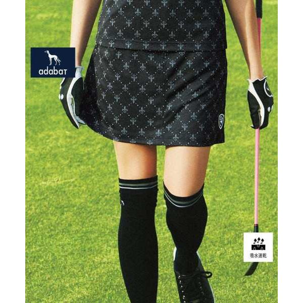 スカート 「新レーベル ADABAT NAVY」吸水速乾 フルールドリスストレッチスカート