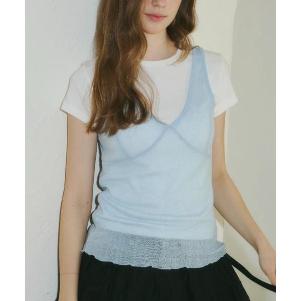 タンクトップ ノースリーブ soft sheer tank top / ソフトシアータンクトップ レ...
