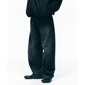 ワイドパンツ ジーンズ USED 3D CUTTING DENIM PANTS メンズ レディース