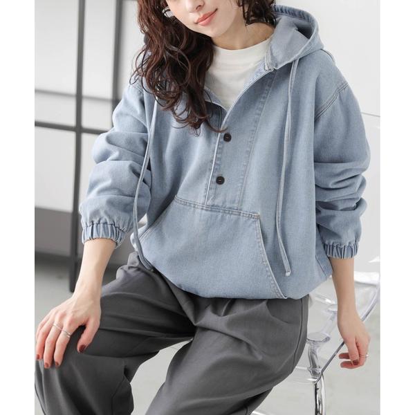 パーカー アノラック デニムパーカー レディース