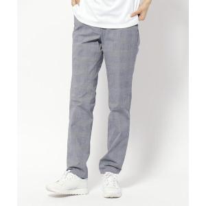 パンツ UVカット/接触冷感 クールタッチグレンチェックストレートパンツ レディース
