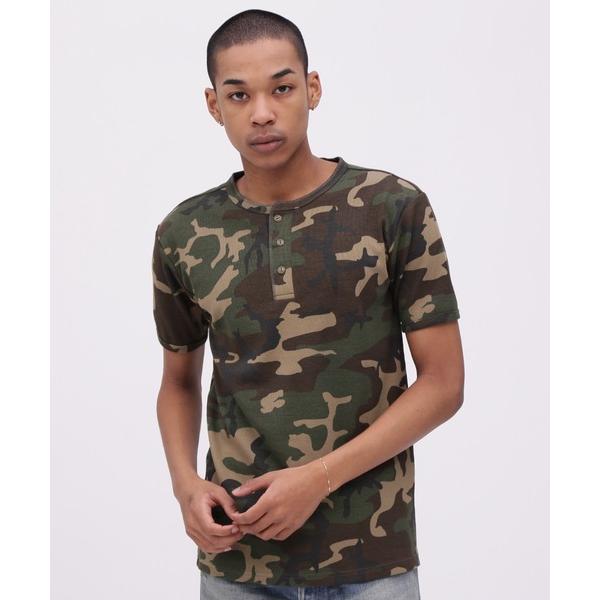 tシャツ 「WEB限定」DAILY RIB SHORT SLEEVE HENLEY NECK T-S...