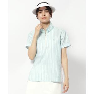 tシャツ サッカーストライプジッププルオーバー レディース