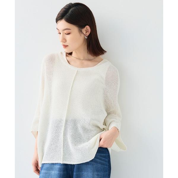 ニット セーター 「洗える」エブ楽 ルーズクロップドクラフトニットプルオーバー「CF/クロスファンク...
