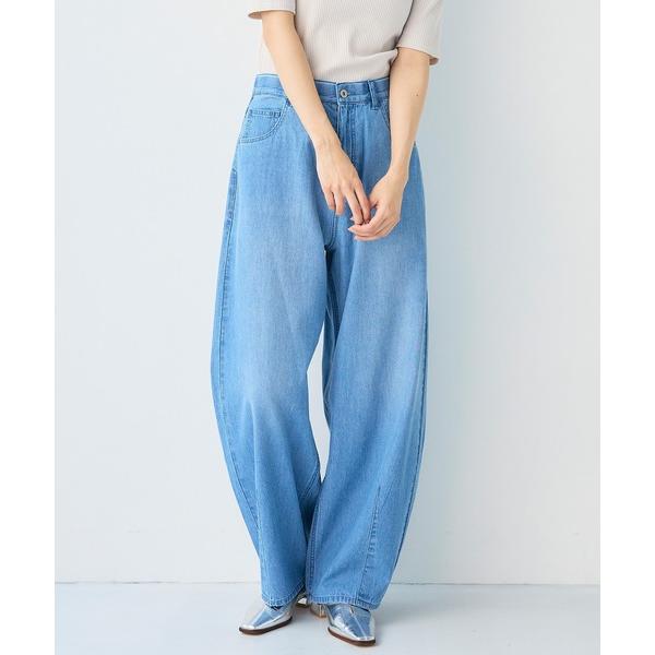 ジーンズ デニム デニムパンツ 「接触冷感」エブ楽 バレルカーブ ライトオンス デニムパンツ「CF/...