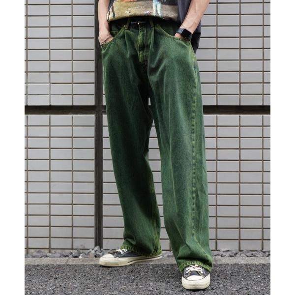 ジーンズ GUNG HO / ガンホー DENIM BAGGY PANTS OVER DYE バギー...
