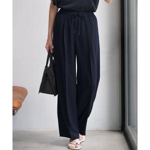 23区 S 【新色追加/洗える】ストレッチジョーゼット テーパード パンツ