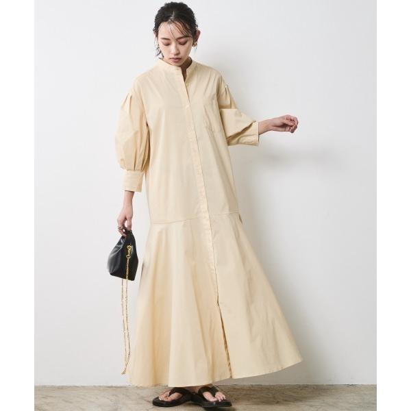ワンピース 裾フレアシャツマキシワンピース「大きいサイズ有」シックスタイル