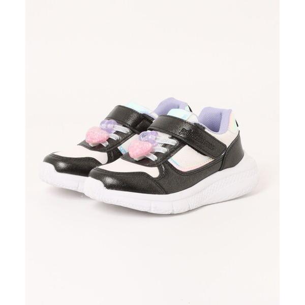 スニーカー 「Princess Rose」付ケ替エチャーム付キ　ハートキルトシューズ キッズ 子供 ...