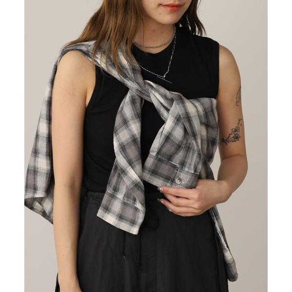 タンクトップ ノースリーブ R.P.miller/ミラー Panel ribed tank top ...