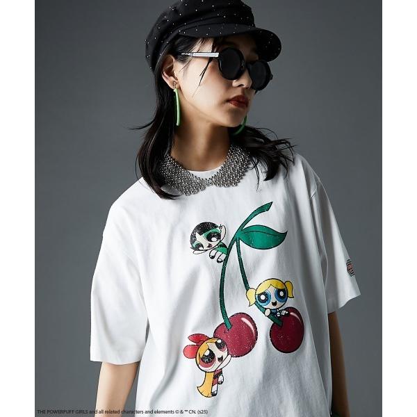 tシャツ パワーパフ ガールズ/綿100％チェリー柄ヴィンテージ風プリントTシャツ「大きいサイズ有」...
